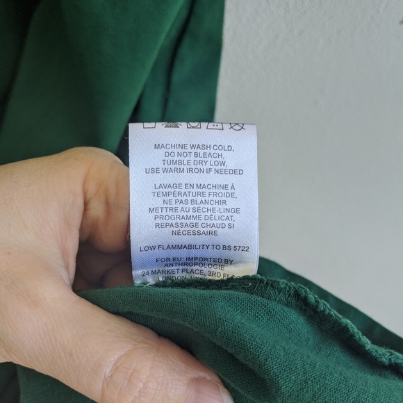 SOLD Anthropologie Green Front Seamed Dress - Picture 5 of 6